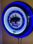 Bear Archery Bow Hunting Lodge Bar Man Cave Retro Neon Advertising Clock Sign. Fixed Price $175.00.