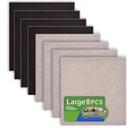 8 Pack Self Adhesive Felt Pad Square 5 X 3/16" Hilltop Products AA-0073. Fixed Price $9.00.