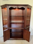 3PC Thomasville Lighted China Cabinet/curio Display Hutch Cabinet-cherry Finish. Fixed Price $300.00.