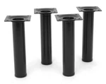 Hafele 6" Cylindrical Black Semi-gloss Steel Furniture Leg, Set Of 4. Fixed Price $16.00.