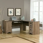 Sauder Harbor View Contemporary Wood Shaped Computer Desk In Salt Oak. Fixed Price $200.00.