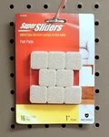 Super Sliders " Square Self Stick Protective Felt Pads 16 In Pack New!!. Fixed Price $8.99.