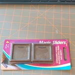 Magic Sliders Square Plastic Caster Cups Brown 1 3/4 In 4-PACK Model 39822. Fixed Price $7.58.