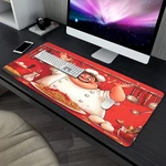 40*90CM Happy Fat Chef Xxl Mouse Pad Non-slip Rubber Base, Vibrant Red Kitchen. Fixed Price $16.99.