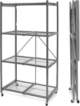 Origami R5 4-SHELF Heavy-duty Folding Storage Rack, Pewter Large Foldable Meta. Fixed Price $175.16.