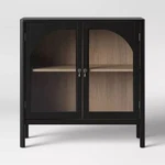 New Bedford 2 Door Accent Cabinet Black - Threshold. Fixed Price $140.00.