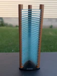 Wood Blue Cherry 30 Cd Tower Rack Holder Retro Atlantic 90'S Y2K. Fixed Price $35.00.