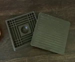 Pack Everbilt Square Furniture Cups Rubber Brown 2" 750 989. Fixed Price $5.50.