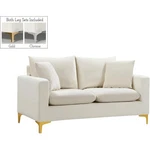 Meridian Furniture Naomi Cream Velvet Loveseat. Fixed Price $840.97.