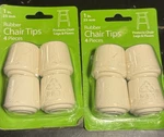 2 Waxman Rubber Chair Tip (8 Pieces), 1 White Protects Legs And Floors. Fixed Price $5.25.