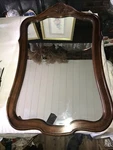 Drexel Touraine Iii Colonial French Provincial Walnut Hardwood Frame Wall Mirror. Fixed Price $575.00.