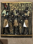 QL136311 Rameses Between Horus & Anubis Wall 10X11 Plaque 2 Gods Tut Nice!. Fixed Price $52.50.
