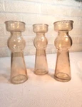 Glass Pillar Tealight Candle Holders, Set Of 3,AMBER- Saltoro Sherpi. Fixed Price $19.23.