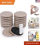 Self-adhesive 2 Inch Furniture Sliders Perfect For Easy Moves & Floor Safety. Fixed Price $16.99.