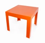 Kartell Style Acrylic Coffee Table Orange Large Parsons Era Square Vintage End. Fixed Price $240.00.
