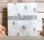 Wendy Bellissimo Fitted Crib Sheet Baby Elephants Cotton Peachy Pink Gray White. Fixed Price $9.00.