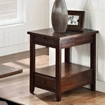 Steve Silver Crestline Wood Chairside End Table Mocha Cherry Finish. Fixed Price $182.99.