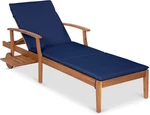 Choice Products 79X26IN Acacia Wood Chaise Loun Chair Recliner,. Fixed Price $189.99.