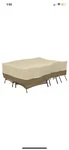 Classic Accessories Veranda Patio Furniture Set Cover Pebble Rectangular. Fixed Price $104.50.