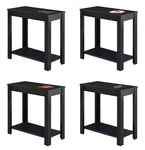 End Table Mlb Team Logo Black Finish Wood Nightstand Man Cave Game Room. Fixed Price $139.88.