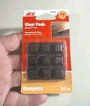 Ace Hardware Vinyl Self Adhesive Bumper Pads Square 1/2" X #52725. Fixed Price $16.99.