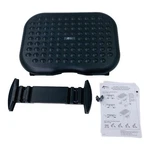 Alera Adjustable Footrest Black Plastic 13.75 W X 17.75 4.5 To 6.75 H. Fixed Price $17.90.