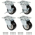 Swivel Caster Wheels With Brake - Quiet, 360 Rotating For Furniture & Carts. Fixed Price $9.99.