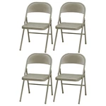 Meco Sudden Comfort All Steel Folding Chair Set, Chicory Lace Frame (set Of 4). Fixed Price $88.99.