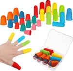 32 Rubber Finger Pads - Silicone Thimble Protectors, Assorted Sizes, Pieces. Fixed Price $20.99.