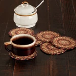 Coasters Ginger Spice Jute Primitive 4IN Set Of 6 Braided Table Decor Vhc Brands. Fixed Price $19.90.