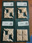 Ornamental Wood Mouldings Trim Elements Lot Of 3440PKWHW 3319PKWHW. Fixed Price $24.99.