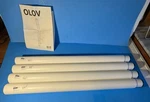 Ikea Olov White Legs Adjustable Set Of 4 With Plates And Hardware.. Fixed Price $40.00.