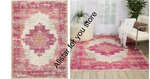 Nourison Passion Ivory/fushia Rectangular Indoor Area Rug 5' X 8'. Fixed Price $55.99.