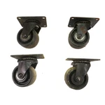 (lot Of 4) Faultless Steel Industrial Swivel 3" X 1.75" Rolling Caster Wheels. Fixed Price $48.29.
