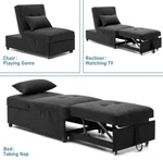 Convertible Sofa Chair Futon Bed 4 In 1 Pull Out Sleeper Chaise Home Furniture. Fixed Price $551.00.