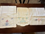Vintage Table Runner Dresser Scarf Hand Embroidered Choice Of 3. Fixed Price $19.99.
