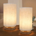 Table Lamps For Bedrooms Set Of 2, Minimalist Bedside White Round. Fixed Price $44.63.