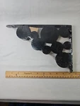 2 Ikea Ekby Mans Black Metal Wall Shelf Brackets Circles Dots 7"X 10" 501.687.04. Fixed Price $19.95.