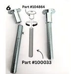 Ikea M8 Threaded Pin 65MM + Sleeve Nut Parts #100033 #104864. Fixed Price $12.89.