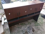 Sauder Cherry Finish Hutch. Fixed Price $200.00.