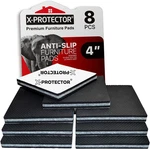 8 Pcs 4 Non Slip Furniture Pads Rubber Feet Floor Protectors Couch Stoppers. Fixed Price $17.50.