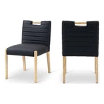 Meridian Furniture Aimee Black Vegan Leather Dining Side Chair (set Of 2). Fixed Price $354.46.