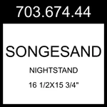 Ikea Songesand Nightstand Brown 16 1/2X15 3/4" 703.674.44. Fixed Price $186.99.