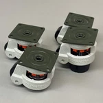 Foot Master (4 Wheels) Plate Caster Mounting Swivel Set 3 1/4" Ht. Fixed Price $56.00.
