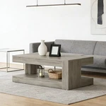 Gray Wood Grain Coffee Table 2-TIER Modern Minimalist Living Room Furniture. Fixed Price $190.73.