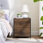 2 Drawer Fabric Nightstand Portable Storage Bedroom Office Living New. Fixed Price $51.81.
