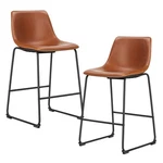 2PCS Pu Leather Bar Stools Dining Home Kitchen Chair Set Counter Height With Leg. Fixed Price $87.46.
