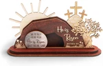 He Risen Easter Decor Wooden Resurrection Scene Empty Tomb Cross Figurines. Fixed Price $18.99.
