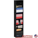 Wood Media Storage Shelf Adjustable 9-TIER Dvd Cd Game Rack Space Saving Durable. Fixed Price $65.34.