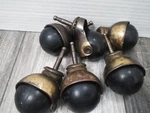Vtg. Mcm Noelting Faultless Furniture Chair Couch 2" Brass Casters 9C (6PK). Fixed Price $59.98.